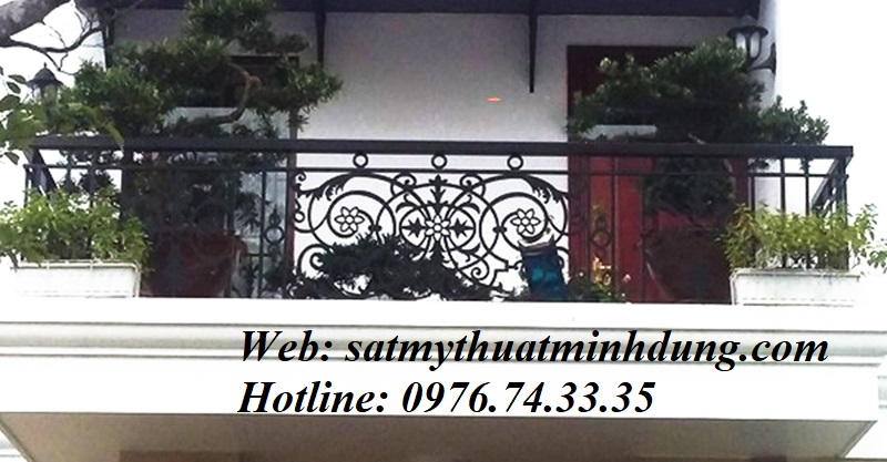 Lan can sắt mỹ thuật đơn giản