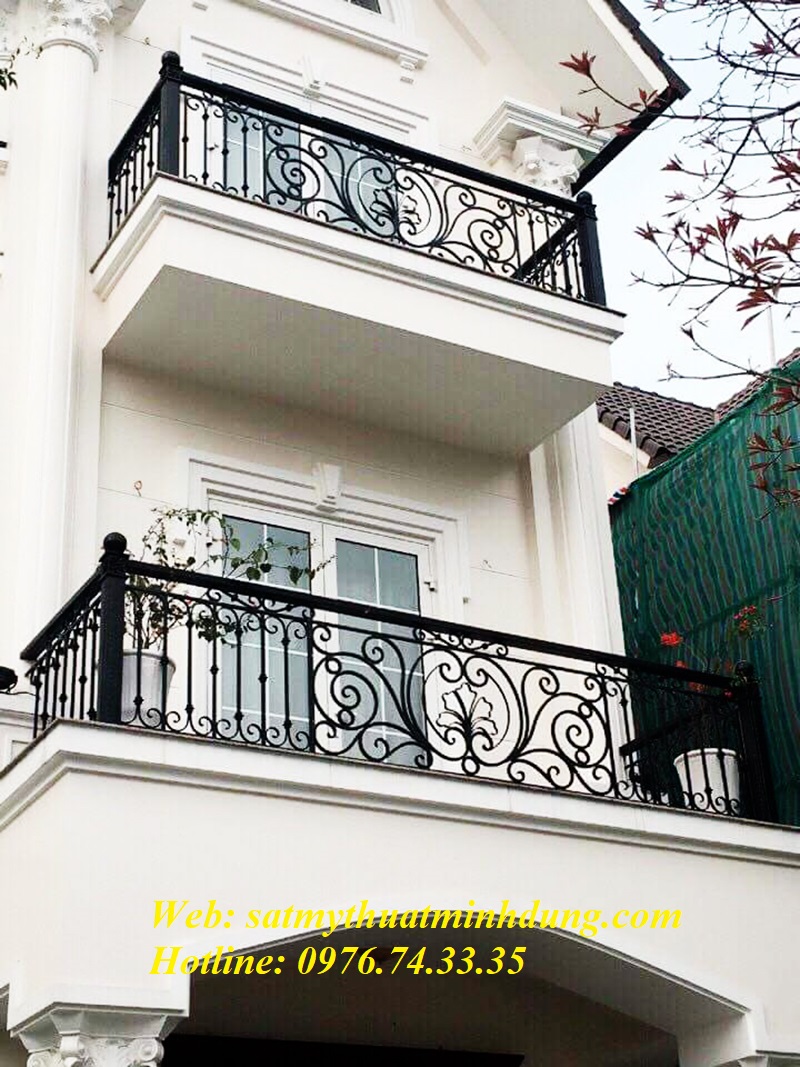 Lan can sắt mỹ thuật đơn giản