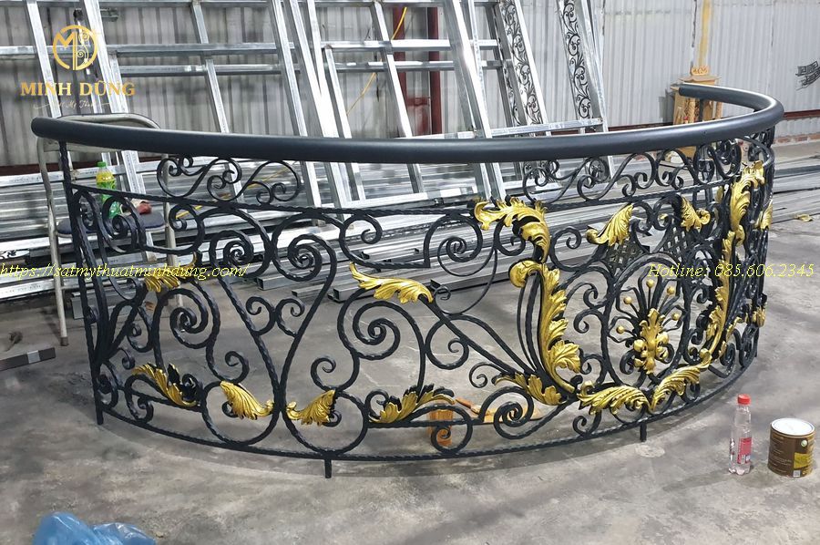 Mẫu lan can cầu thang sắt CNC