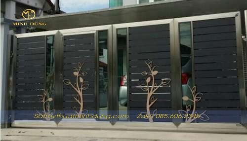 Mẫu cổng Inox 2 cánh đẹp