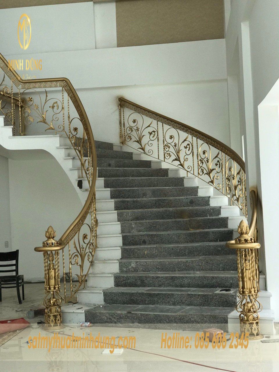 Tay vịn cầu thang sắt đơn giản