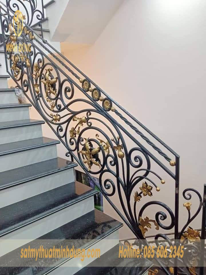 Tay vịn cầu thang sắt đơn giản
